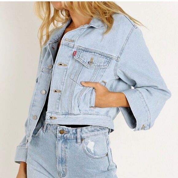 Levi's Loose Sleeve Trucker Jacket Loosey Goosey - Picture 1 of 10